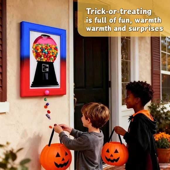 Picture Photo Frame Fun Cute Candy Machine Dispenser Blue/Red - Picture 4 of 4